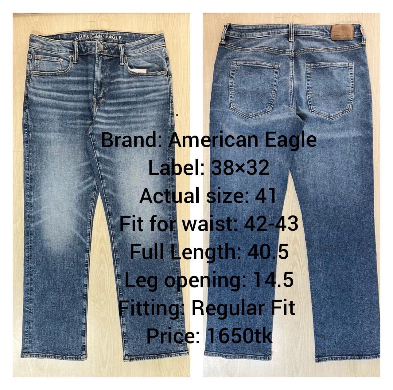 41 waist athletic fit denim pant | American Eagle | 100% original export authentic (Copy) (Copy)