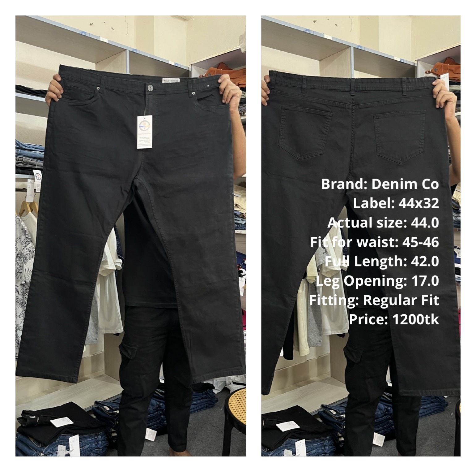 44 waist Denim pant. Regular Fit. Denimco primark brand