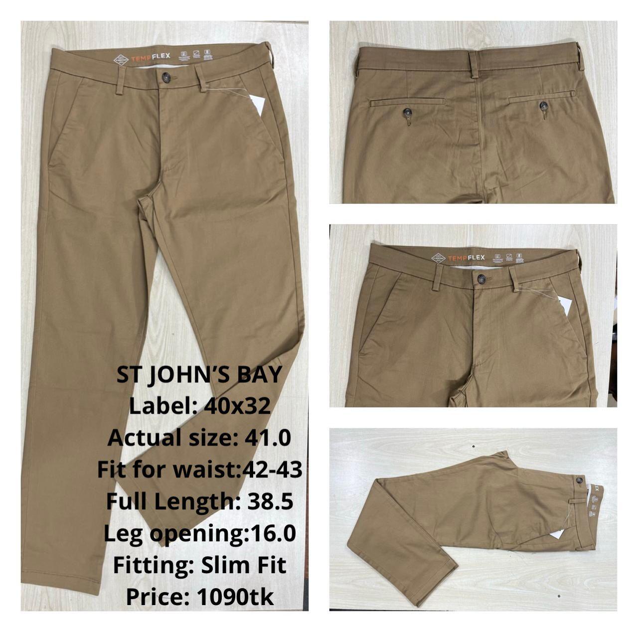41 Waist Slim Fit Twill Pant |Tempflex | 100% Original Export authentic